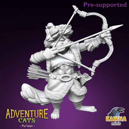 Pur'saan Ranger - Female | Kawna | Adventure Cats | UNPAINTED Miniature in Resin