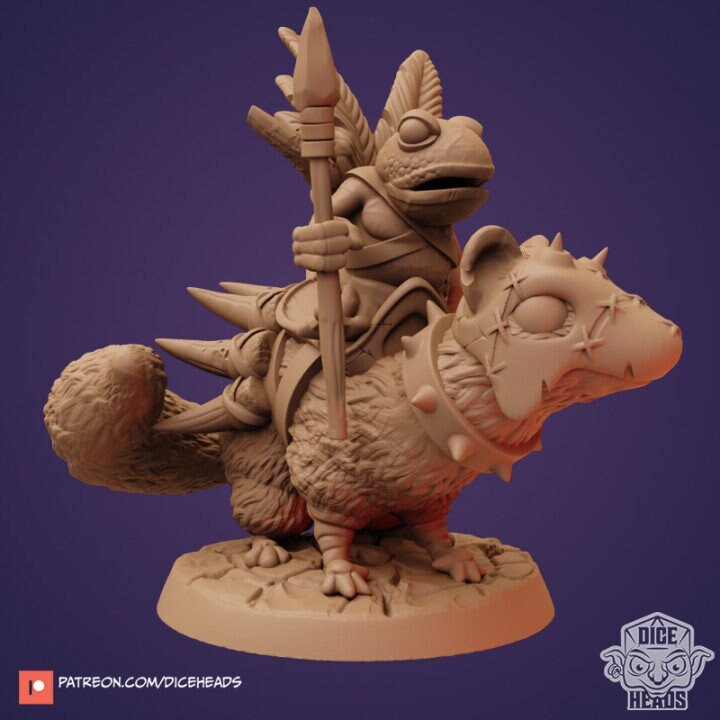 Weasel with Frog Rider - Dice Heads - Zoontalis