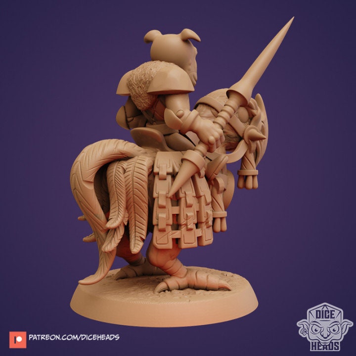 Dice Heads - Zoontalis - Axebeak with Dog Knight Rider