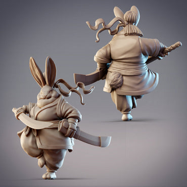 Rabbitfolk Warrior - Indigo Jade, Guanghan Swordswoman