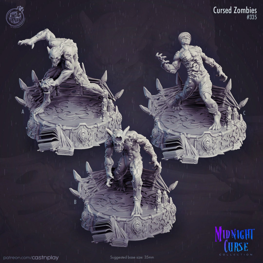 Cursed Zombies (3 Poses) - Cast n Play