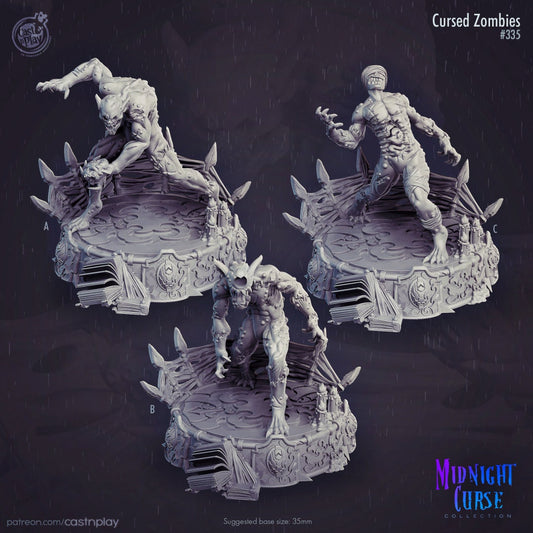 Cursed Zombies (3 Poses) - Cast n Play