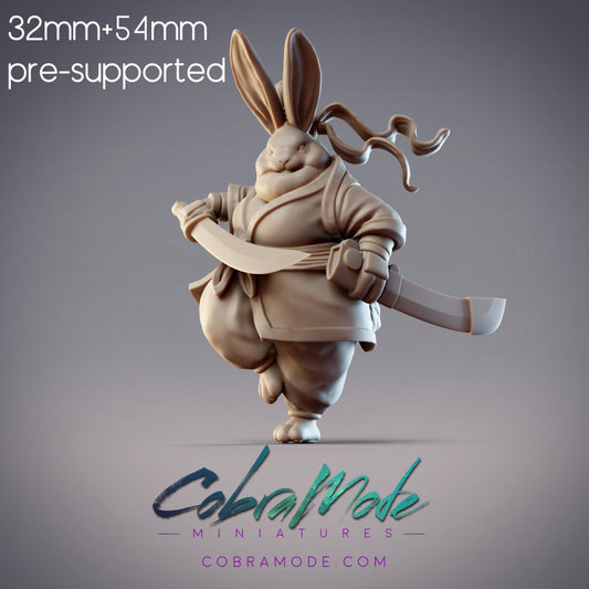 Rabbitfolk Warrior - Indigo Jade, Guanghan Swordswoman