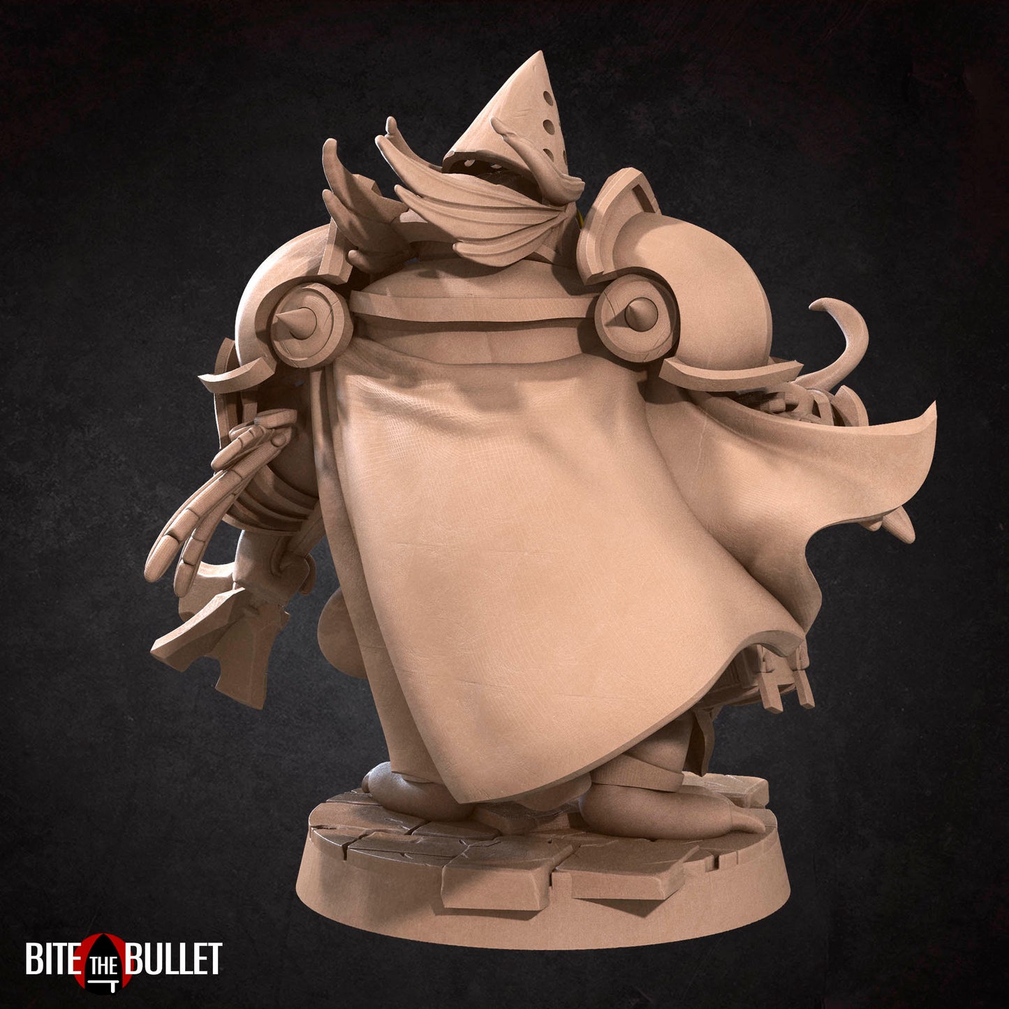 Owlfolk cleric (anthropomorphic owl) resin miniature by Bite the Bullet.