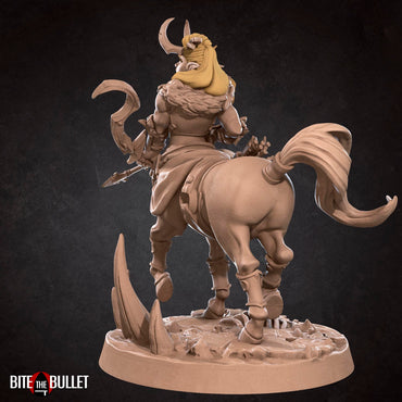 Horned centaur ranger resin miniature by Bite the Bullet.