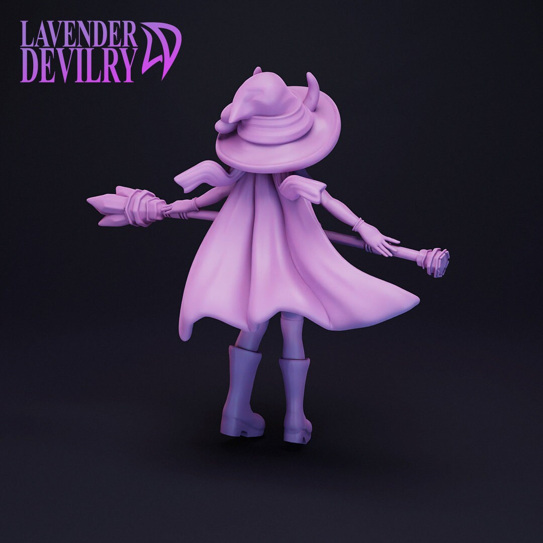 Plum, Magical Mischievous Miscreant Tiefling Witch Girl | Lavender Devilry