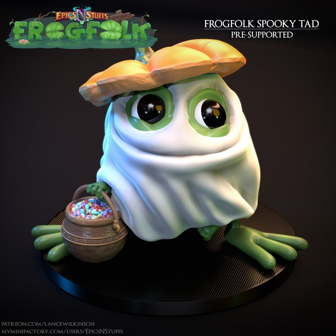 Frogfolk Spooky Tad | Epics'N'Stuffs | Frog in Ghost Halloween Costume | Trick or Treat