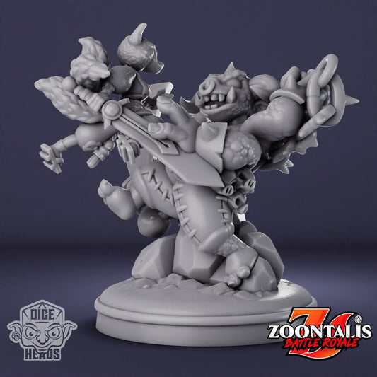Kitsune vs Tuskor Epic Diorama | Dice Heads | Zoontalis