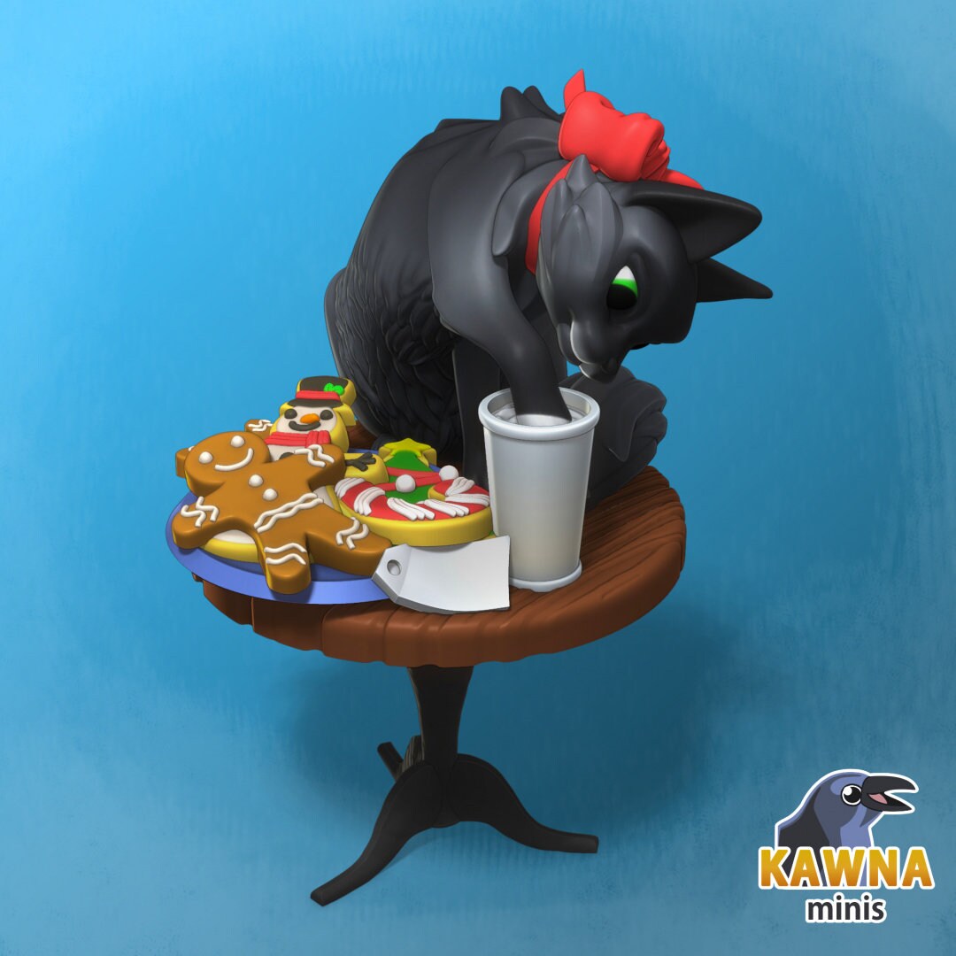Christmas Cat Figure | Adventure Cat | Kawna