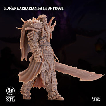 Human Barbarian, Male - Path of Frost | Arcane Minis