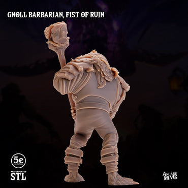 Gnoll Barbarian - Fist of Ruin | Arcane Minis