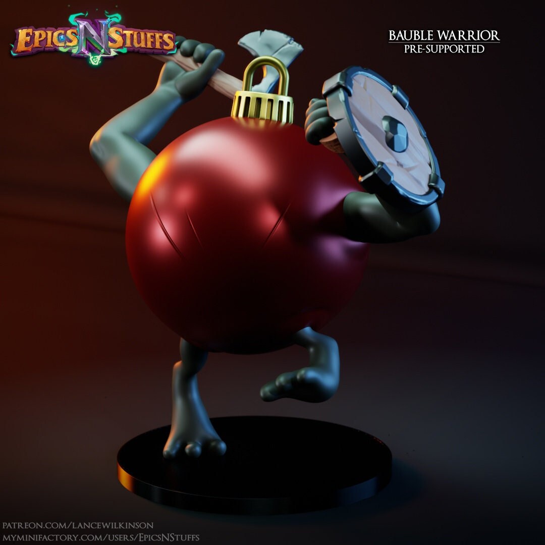 Bauble Warrior | Christmas Ornament | Epics'N'Stuffs