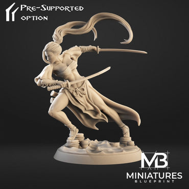 Tachibana Immortal Blades | Miniatures Blueprint | UNPAINTED Miniature in Resin