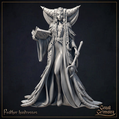 Feathered Priestess | Great Grimoire | UNPAINTED Miniature in Resin