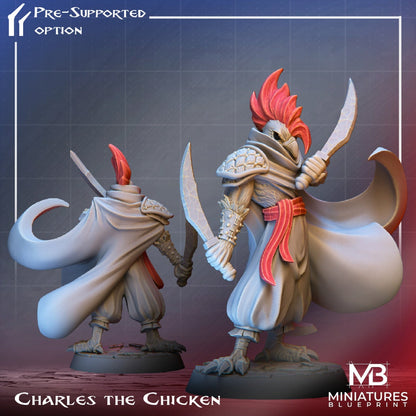 Charles the Chicken | Miniatures Blueprint | UNPAINTED Miniature in Resin