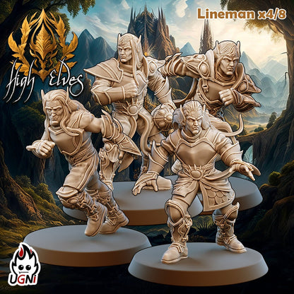 High Elf Fantasy Football Team by UGNI | UNPAINTED Miniature in Resin