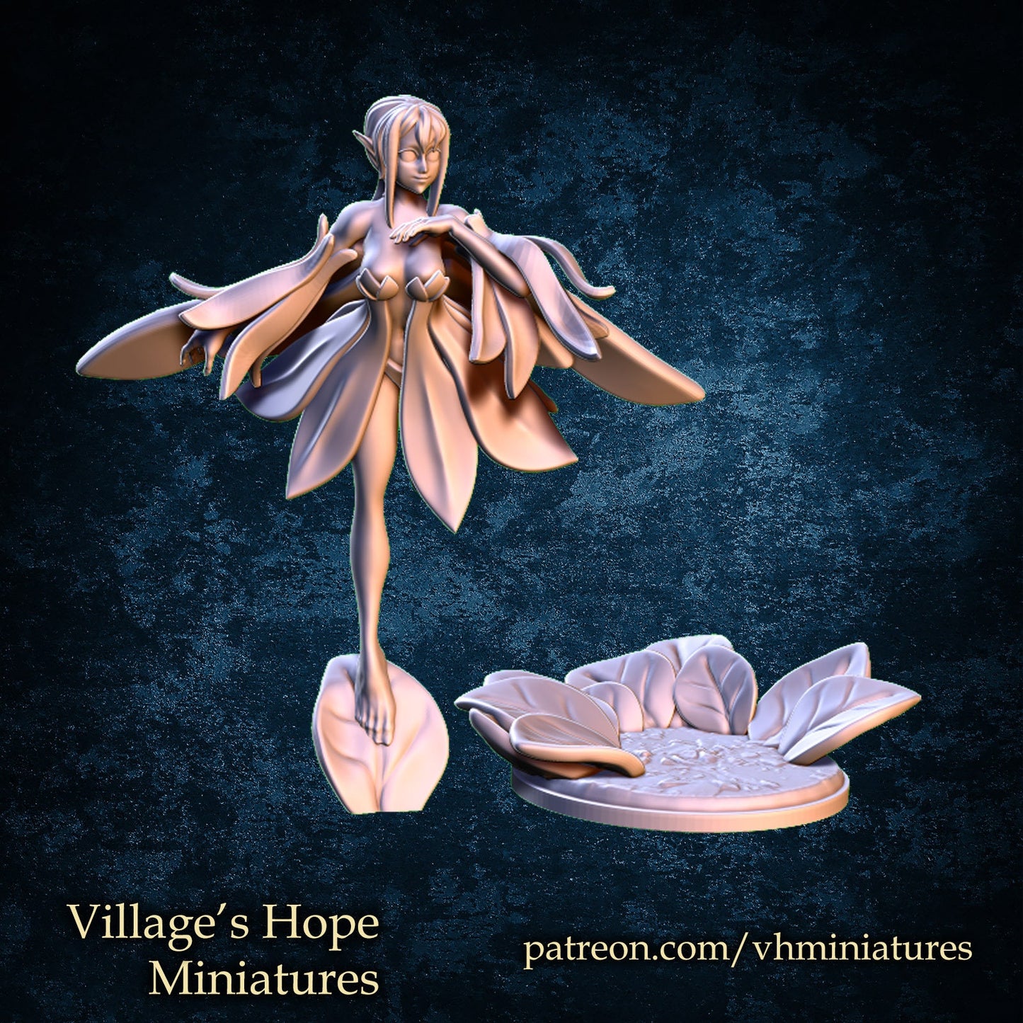 Lily Fairy | Village's Hope Miniatures | UNPAINTED Miniature in Resin