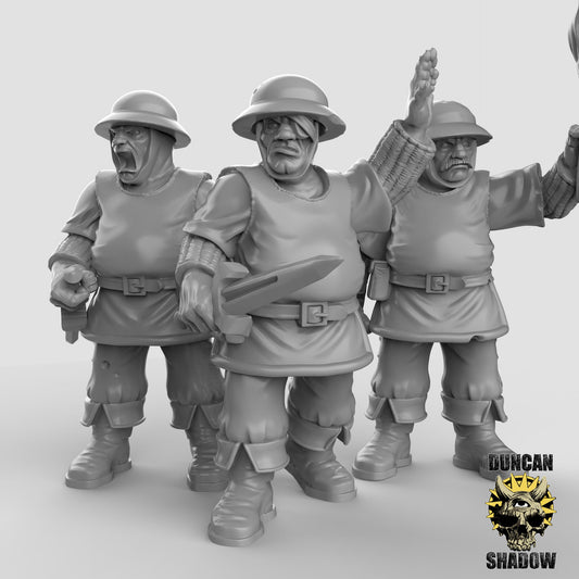 Town Guard (Set of 3) 5 Variations| Duncan Shadow | UNPAINTED Miniature in Resin