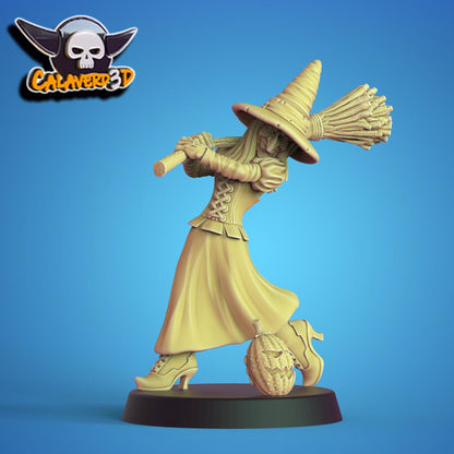 Halloween Witches Fantasy Football Team | Calaverd3D | UNPAINTED Miniature in Resin