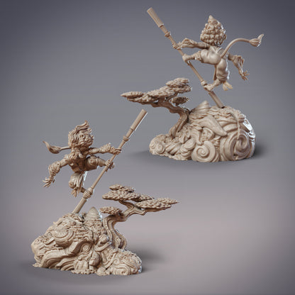 Monkey Warrior | Saeno, Sarugami Zuijin | CobraMode | UNPAINTED Miniature in Resin