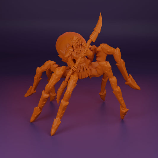 El'vior, Drider Lancer | Spider Man | Lavender Devilry | UNPAINTED Miniature in Resin