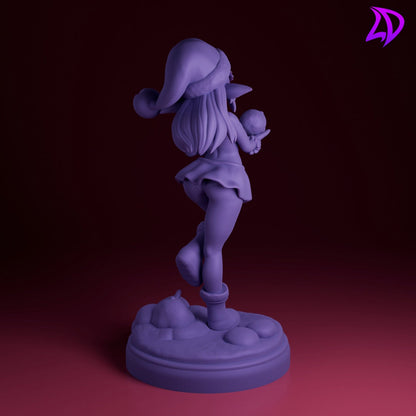 Cheerful Cherie, Christmas Joybringer (2 versions, 1 NSFW) | Lavender Devilry | UNPAINTED Miniature in Resin