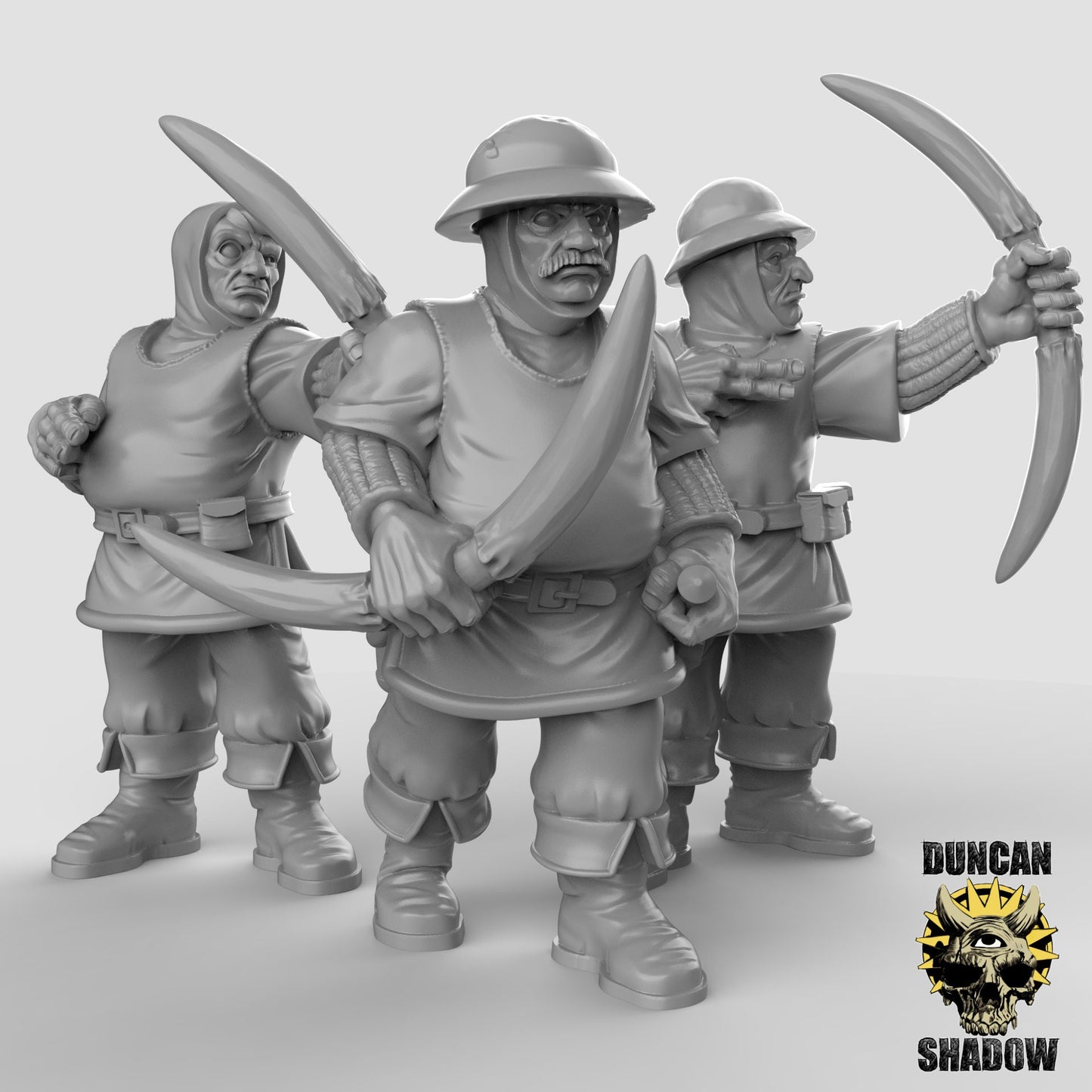 Town Guard (Set of 3) 5 Variations| Duncan Shadow | UNPAINTED Miniature in Resin