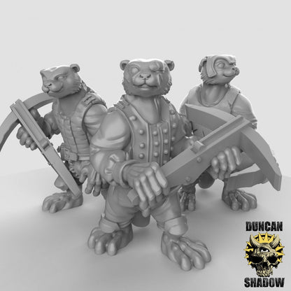 Band of Otters with Bows (Set of 3) - Duncan Shadow