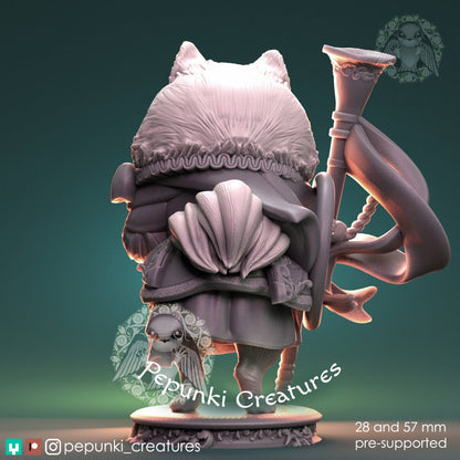 Pomeranian Spitz Dog Herald | Pepunki Creatures | UNPAINTED Miniature in Resin