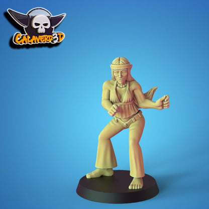 Flower Power Elf Fantasy Football Team | Calaverd3D | UNPAINTED Miniature in Resin
