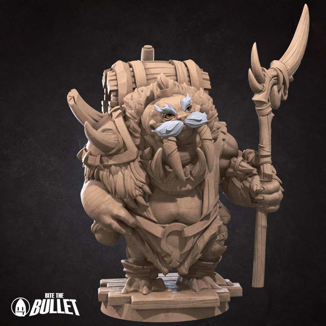 Walrus Mead Vendor (2 versions) | Bite the Bullet | UNPAINTED Miniature in Resin