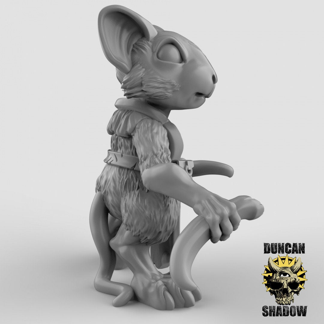 Mousle Rangers with Daggers  (Set of 3)| Duncan Shadow | UNPAINTED Miniature in Resin