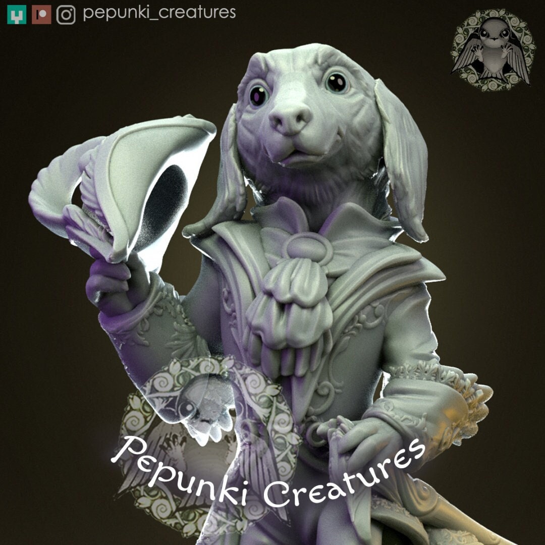 Dog Gentleman | Pepunki Creatures | UNPAINTED Miniature in Resin