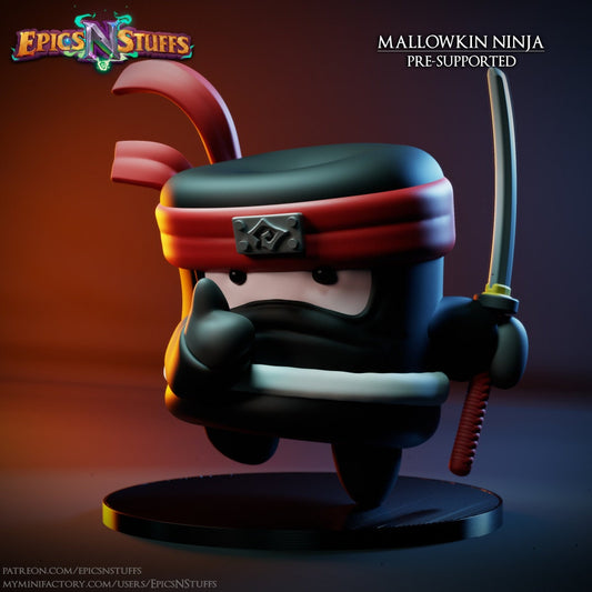 Mallowkin Ninja | Epics'N'Stuffs | UNPAINTED Miniature in Resin