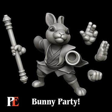 Bunny Monk | Bunny Party | Printed Encounters | UNPAINTED Miniature in Resin