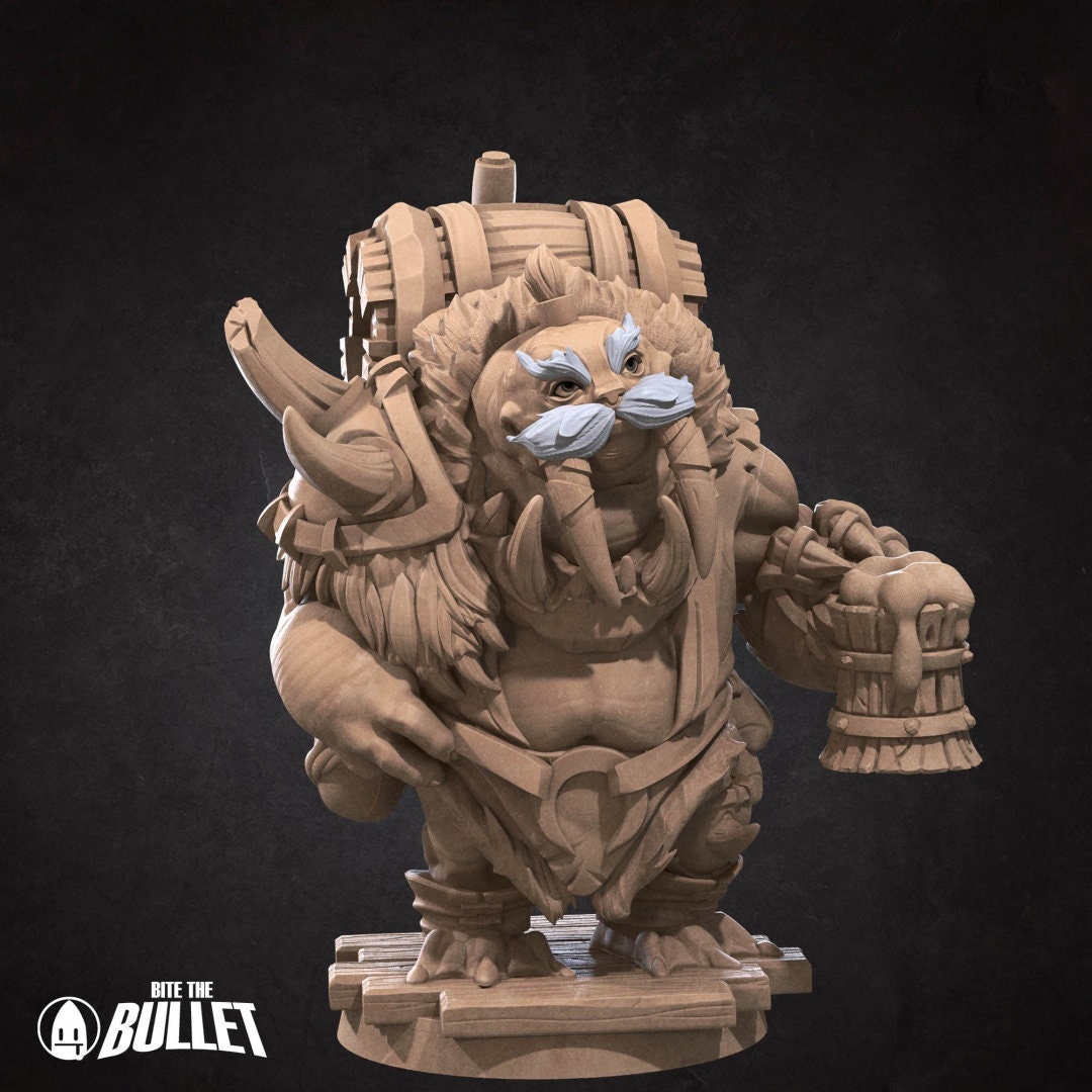 Walrus Mead Vendor (2 versions) | Bite the Bullet | UNPAINTED Miniature in Resin