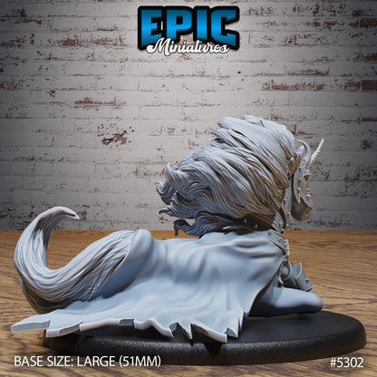 Dark Unicorn Set | Horned Fable Monster | Rainbow Horse | Underdark Encounter | Epic Miniatures | UNPAINTED Miniature in Resin