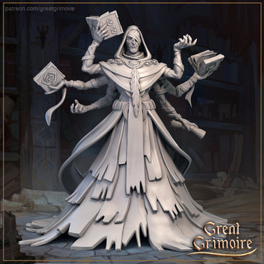 Keepers of the Secret Sand Library (3 versions) | Great Grimoire | UNPAINTED Miniature in Resin