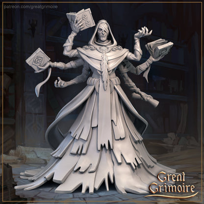Keepers of the Secret Sand Library (3 versions) | Great Grimoire | UNPAINTED Miniature in Resin