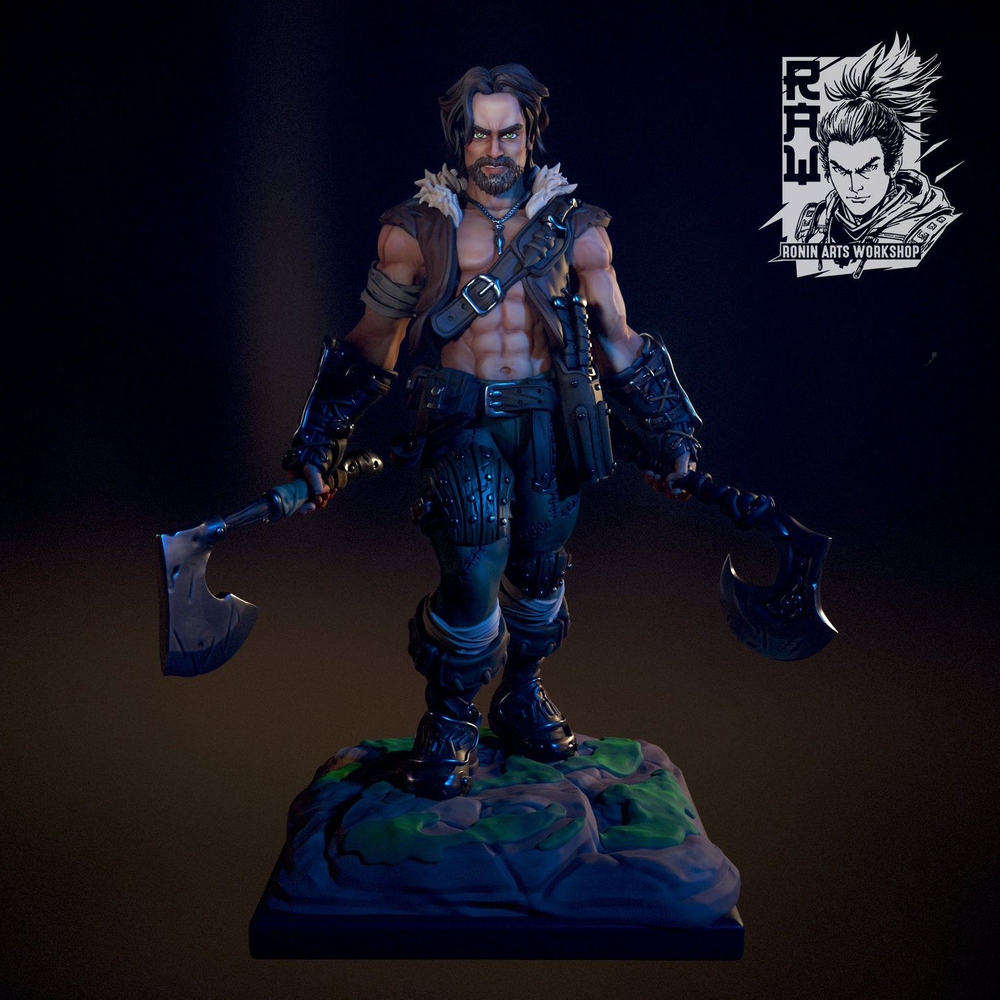 Lucano The Lycan Pathfinder (Dual-form Mini) | Ronin Arts Workshop | UNPAINTED Miniature in Resin