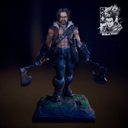 Lucano The Lycan Pathfinder (Dual-form Mini) | Ronin Arts Workshop | UNPAINTED Miniature in Resin