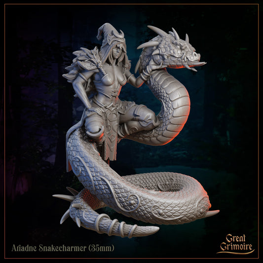 Ariadne Snakecharmer | Great Grimoire | UNPAINTED Miniature in Resin