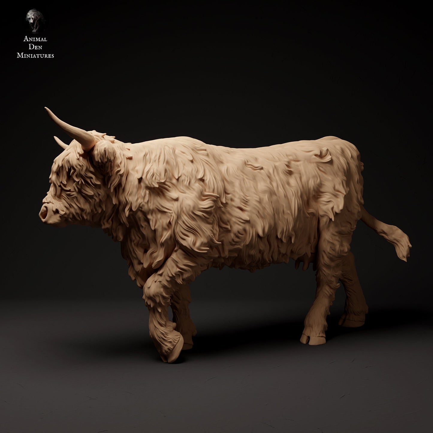 Highland Cow (3 poses) | Animal Den Miniatures | UNPAINTED Miniature in Resin