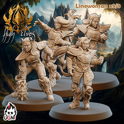 High Elf Fantasy Football Team by UGNI | UNPAINTED Miniature in Resin