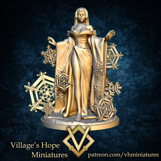 Yukionna (Snow Woman Japanese Ghost) | Village's Hope Miniatures | UNPAINTED Miniature in Resin