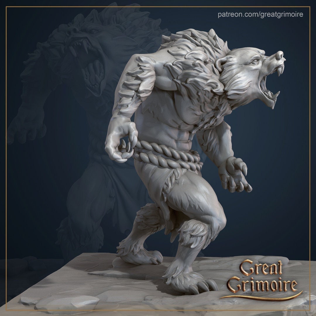 Were Bear | Great Grimoire | UNPAINTED Miniature in Resin