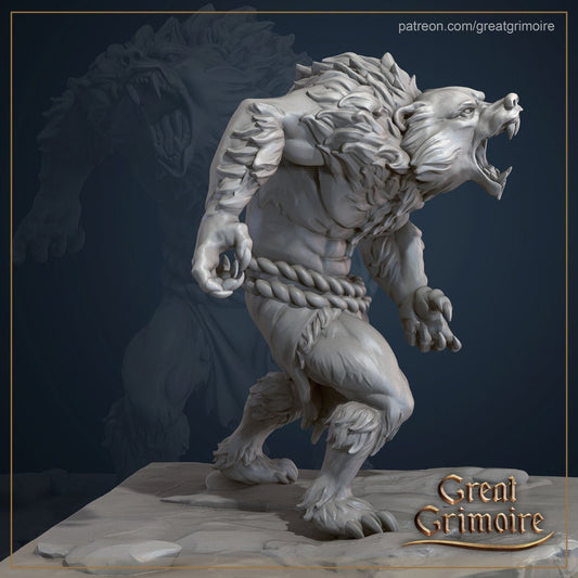 Were Bear | Great Grimoire | UNPAINTED Miniature in Resin