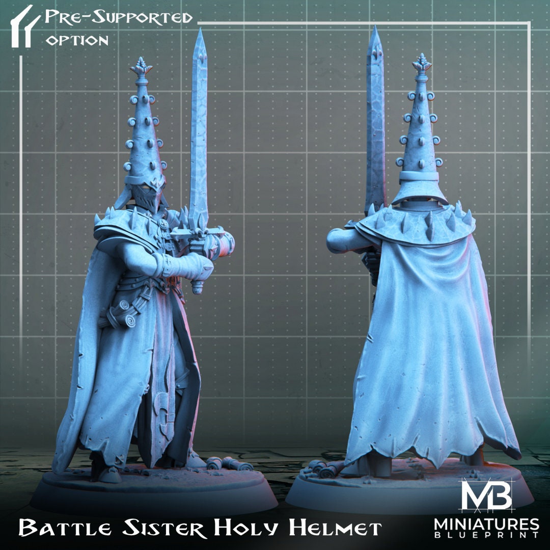 Battle Sisters (4 versions) | Miniatures Blueprint | UNPAINTED Miniature in Resin