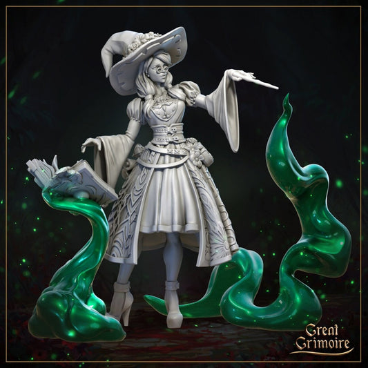 Good Witch & Bad Witch | Wizard of Oz | Veil of the Emerald Dreams | Great Grimoire | UNPAINTED Miniature in Resin