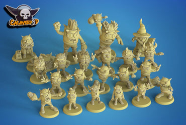 Dimension C-168 Fantasy Football Team (+ Cheerleaders) | Calaverd3D | UNPAINTED Miniature in Resin